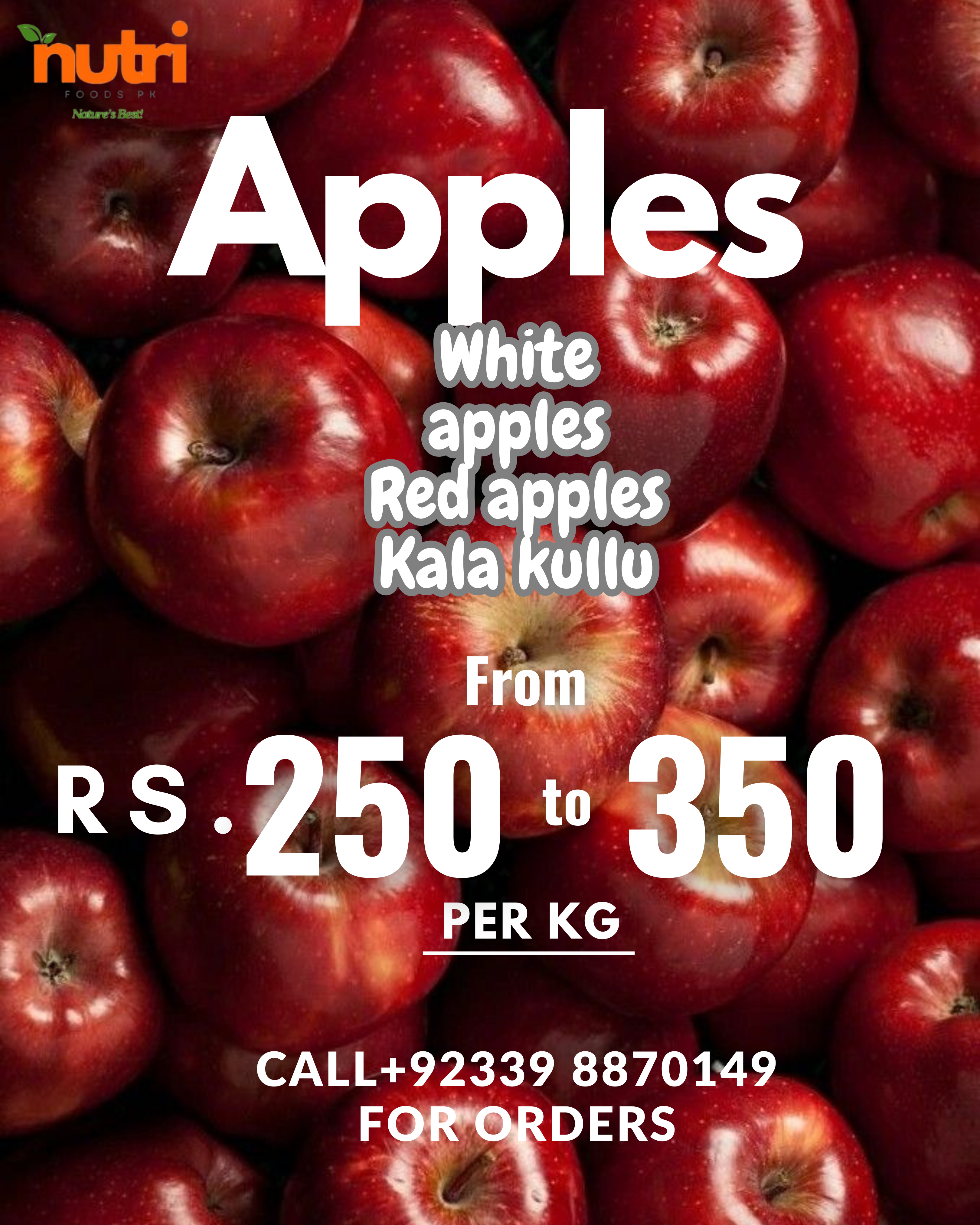 Apples- Rs. 350/kg